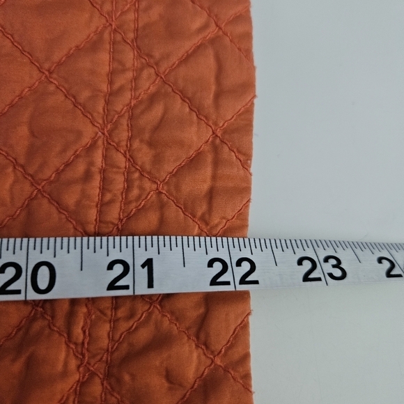debra deRoo Women’s Jacket Small Orange 100% Silk Quilted Zip Jacket Gray Lining - Picture 9 of 12